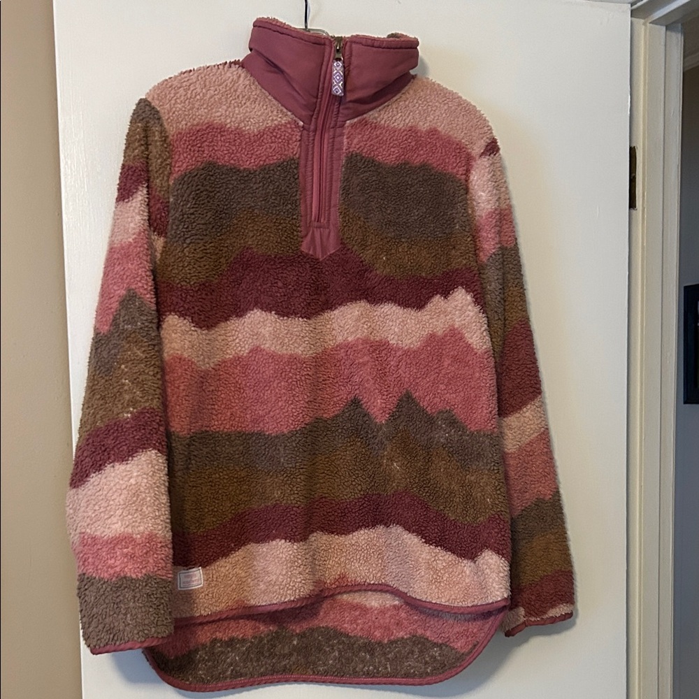 Simply Southern Multicolor Striped Turtleneck Sweater